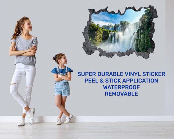 Waterfall Wall Sticker - Peel and Stick Wall Decal, Landscape Wall Sticker, Vinyl Wall Decal, Wall Decor for Bedroom, Easy To apply, Wall Decor, Living Room Wall Sticker