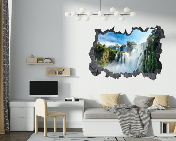 Waterfall Wall Sticker - Peel and Stick Wall Decal, Landscape Wall Sticker, Vinyl Wall Decal, Wall Decor for Bedroom, Easy To apply, Wall Decor, Living Room Wall Sticker