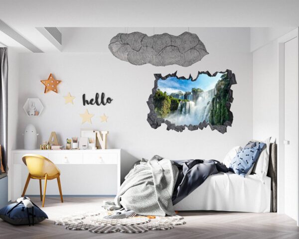 Waterfall Wall Sticker - Peel and Stick Wall Decal, Landscape Wall Sticker, Vinyl Wall Decal, Wall Decor for Bedroom, Easy To apply, Wall Decor, Living Room Wall Sticker