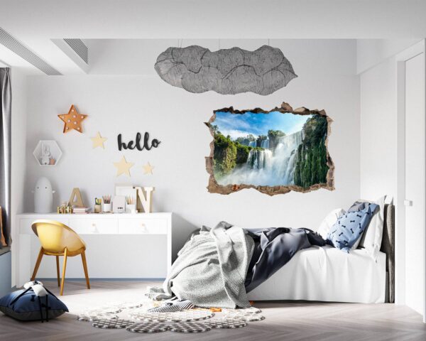 Waterfall Wall Sticker - Peel and Stick Wall Decal, Landscape Wall Sticker, Vinyl Wall Decal, Wall Decor for Bedroom, Easy To apply, Wall Decor, Living Room Wall Sticker