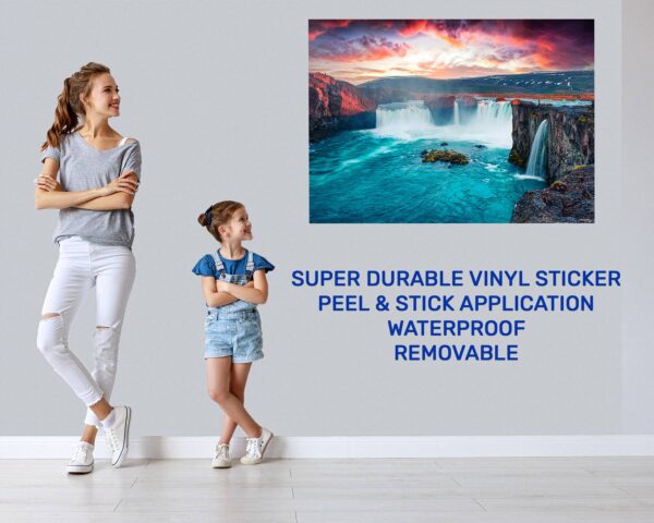 Wall Art Waterfall - Peel and Stick Wall Decal, Landscape Wall Sticker, Vinyl Wall Decal, Wall Decor for Bedroom, Easy To apply, Wall Decor, Living Room Wall Sticker