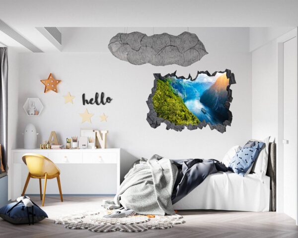 River Wall Sticker - Self-Adhesive Vinyl Decal - Ideal for Room Décor - Easy to Apply and Remove