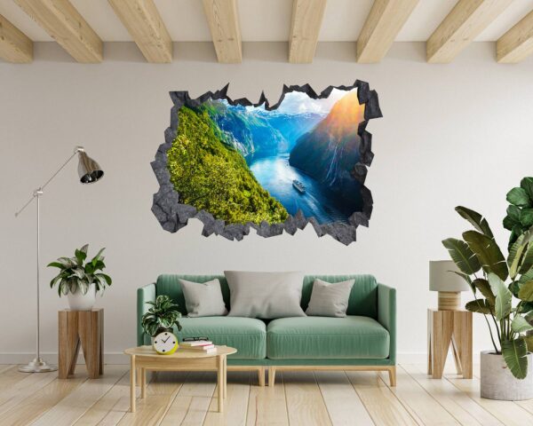 River Wall Sticker - Self-Adhesive Vinyl Decal - Ideal for Room Décor - Easy to Apply and Remove