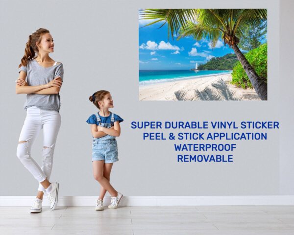 Wall Sticker Beach - Peel and Stick Wall Decal, Vinyl Wall Decal ,Nature Wall Sticker, Wall Decor for Bedroom, Easy To apply, Wall Decor, Living Room Wall Sticke