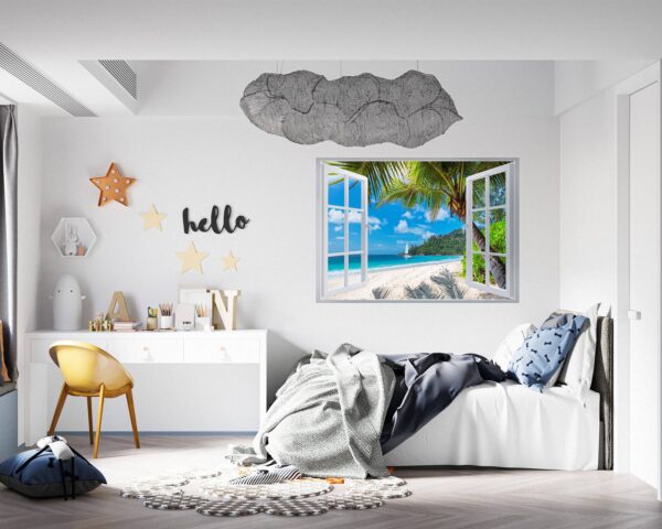 Wall Sticker Beach - Peel and Stick Wall Decal, Vinyl Wall Decal ,Nature Wall Sticker, Wall Decor for Bedroom, Easy To apply, Wall Decor, Living Room Wall Sticke