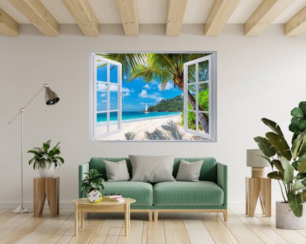 Wall Sticker Beach - Peel and Stick Wall Decal, Vinyl Wall Decal ,Nature Wall Sticker, Wall Decor for Bedroom, Easy To apply, Wall Decor, Living Room Wall Sticke