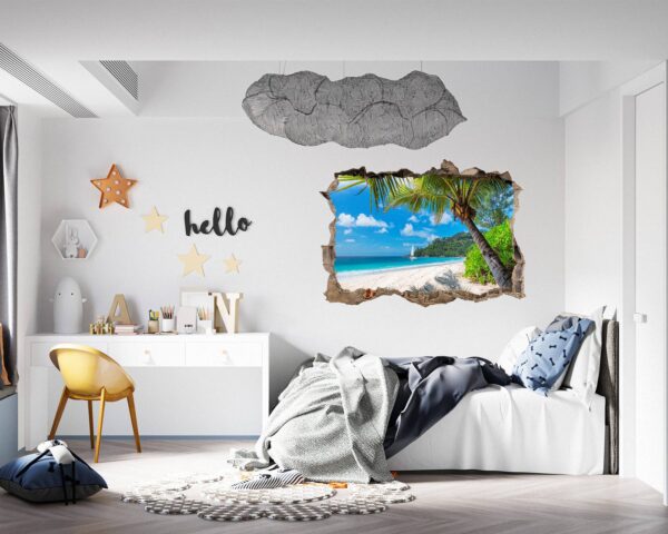 Wall Sticker Beach - Peel and Stick Wall Decal, Vinyl Wall Decal ,Nature Wall Sticker, Wall Decor for Bedroom, Easy To apply, Wall Decor, Living Room Wall Sticke