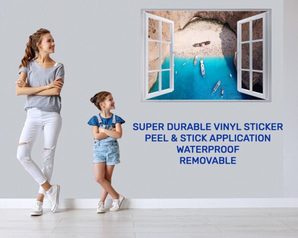 Wall Sticker Beach - Peel and Stick Wall Decal, Vinyl Wall Decal ,Nature Wall Sticker, Wall Decor for Bedroom, Easy To apply, Wall Decor, Living Room Wall Sticke