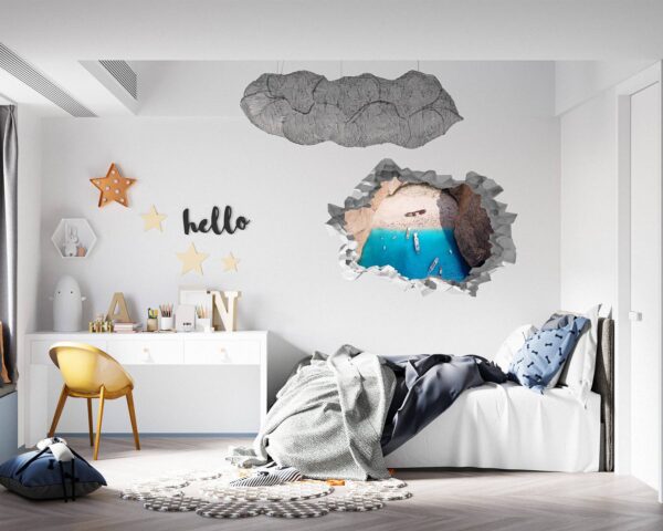 Wall Sticker Beach - Peel and Stick Wall Decal, Vinyl Wall Decal ,Nature Wall Sticker, Wall Decor for Bedroom, Easy To apply, Wall Decor, Living Room Wall Sticke