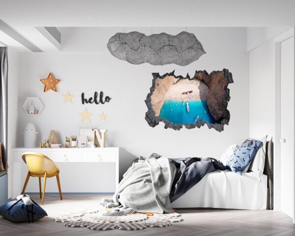 Wall Sticker Beach - Peel and Stick Wall Decal, Vinyl Wall Decal ,Nature Wall Sticker, Wall Decor for Bedroom, Easy To apply, Wall Decor, Living Room Wall Sticke