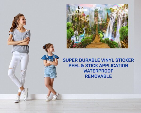 Waterfall Wall Decor - Peel and Stick Wall Decal, Landscape Wall Sticker, Vinyl Wall Decal, Wall Decor for Bedroom, Easy To apply, Wall Decor, Living Room Wall Sticker