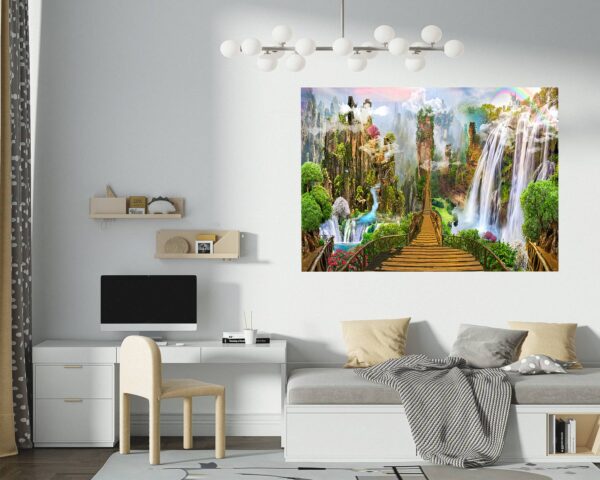 Waterfall Wall Decor - Peel and Stick Wall Decal, Landscape Wall Sticker, Vinyl Wall Decal, Wall Decor for Bedroom, Easy To apply, Wall Decor, Living Room Wall Sticker