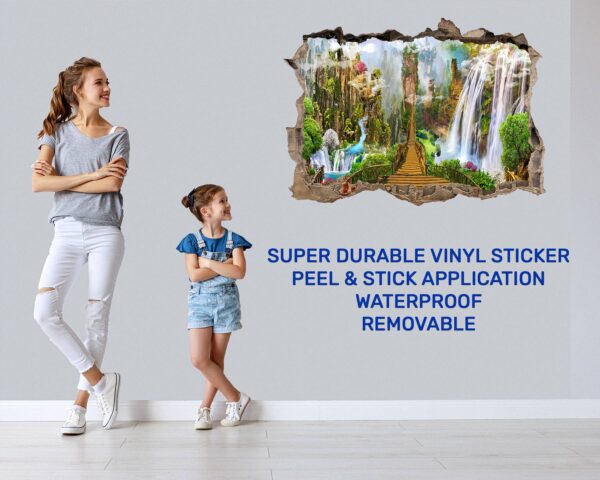 Waterfall Wall Decor - Peel and Stick Wall Decal, Landscape Wall Sticker, Vinyl Wall Decal, Wall Decor for Bedroom, Easy To apply, Wall Decor, Living Room Wall Sticker