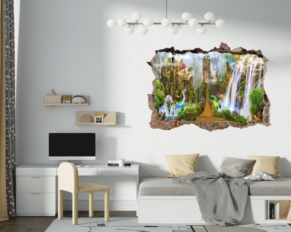 Waterfall Wall Decor - Peel and Stick Wall Decal, Landscape Wall Sticker, Vinyl Wall Decal, Wall Decor for Bedroom, Easy To apply, Wall Decor, Living Room Wall Sticker