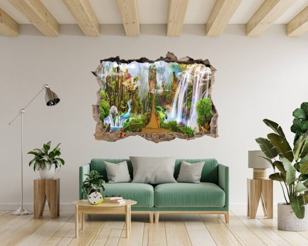 Waterfall Wall Decor - Peel and Stick Wall Decal, Landscape Wall Sticker, Vinyl Wall Decal, Wall Decor for Bedroom, Easy To apply, Wall Decor, Living Room Wall Sticker