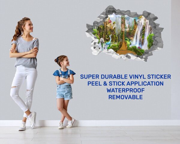 Waterfall Wall Decor - Peel and Stick Wall Decal, Landscape Wall Sticker, Vinyl Wall Decal, Wall Decor for Bedroom, Easy To apply, Wall Decor, Living Room Wall Sticker