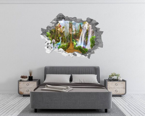 Waterfall Wall Decor - Peel and Stick Wall Decal, Landscape Wall Sticker, Vinyl Wall Decal, Wall Decor for Bedroom, Easy To apply, Wall Decor, Living Room Wall Sticker