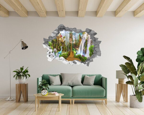 Waterfall Wall Decor - Peel and Stick Wall Decal, Landscape Wall Sticker, Vinyl Wall Decal, Wall Decor for Bedroom, Easy To apply, Wall Decor, Living Room Wall Sticker