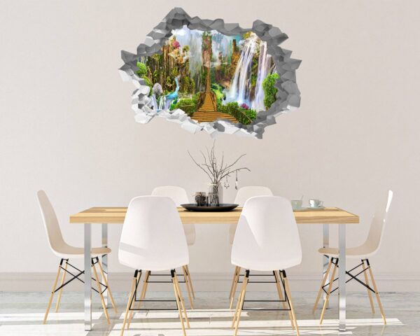 Waterfall Wall Decor - Peel and Stick Wall Decal, Landscape Wall Sticker, Vinyl Wall Decal, Wall Decor for Bedroom, Easy To apply, Wall Decor, Living Room Wall Sticker