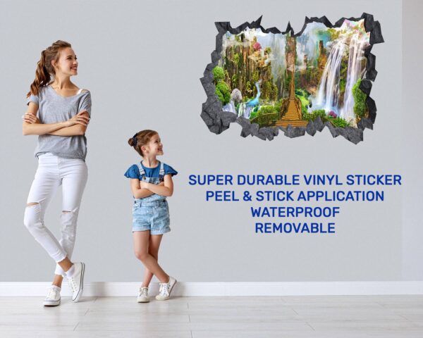 Waterfall Wall Decor - Peel and Stick Wall Decal, Landscape Wall Sticker, Vinyl Wall Decal, Wall Decor for Bedroom, Easy To apply, Wall Decor, Living Room Wall Sticker