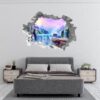 Fantasy Waterfall - Fantasy Wall Art, Removable Wall Sticker, Wall Vinyl Sticker, Peel and Stick Wall Decal, Wall Sticker Print, Wall Sticker for Bedroom