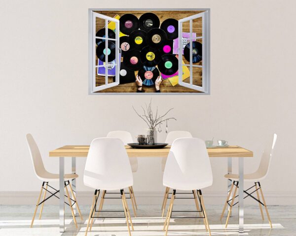 Music Vinyl Wall Art - Music Wall Decal, Self Adhesive Wall Sticker, Living Room Wall Decor, Wall Decor Music, Removable Wall Sticker, Bedroom Wall Art