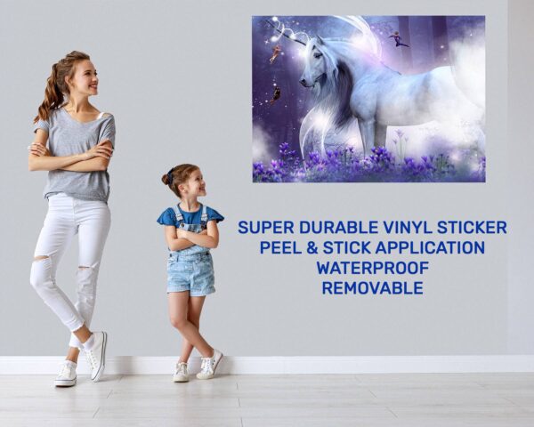 Unicorn Wall Décor - Nursery Wall Décor, Kids Room Décor, Self Adhesive Wall Sticker, Wall Décor Art, Nursery Wall Art