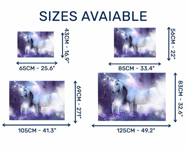 Unicorn Wall Décor - Nursery Wall Décor, Kids Room Décor, Self Adhesive Wall Sticker, Wall Décor Art, Nursery Wall Art