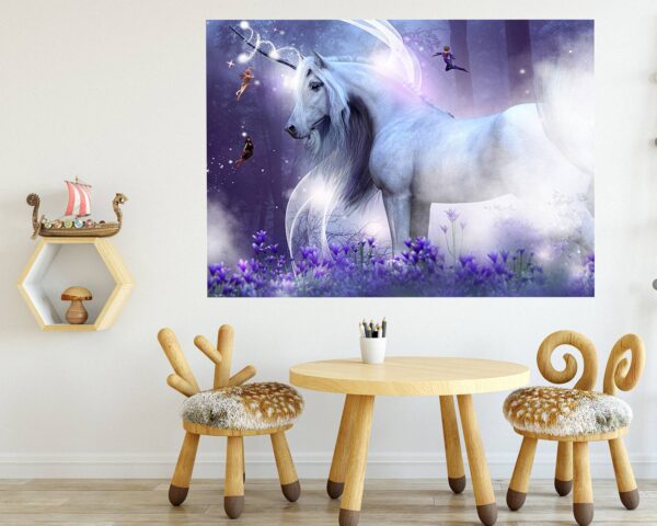 Unicorn Wall Décor - Nursery Wall Décor, Kids Room Décor, Self Adhesive Wall Sticker, Wall Décor Art, Nursery Wall Art