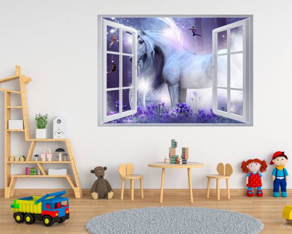 Unicorn Wall Décor - Nursery Wall Décor, Kids Room Décor, Self Adhesive Wall Sticker, Wall Décor Art, Nursery Wall Art