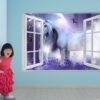 Unicorn Wall Décor - Nursery Wall Décor, Kids Room Décor, Self Adhesive Wall Sticker, Wall Décor Art, Nursery Wall Art