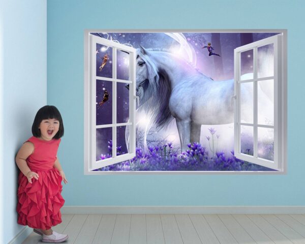 Unicorn Wall Décor - Nursery Wall Décor, Kids Room Décor, Self Adhesive Wall Sticker, Wall Décor Art, Nursery Wall Art