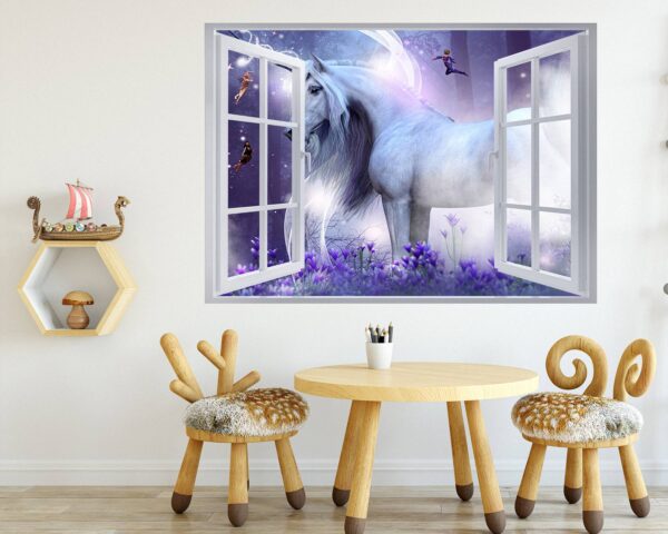 Unicorn Wall Décor - Nursery Wall Décor, Kids Room Décor, Self Adhesive Wall Sticker, Wall Décor Art, Nursery Wall Art