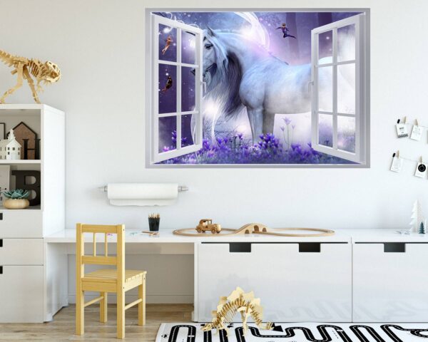 Unicorn Wall Décor - Nursery Wall Décor, Kids Room Décor, Self Adhesive Wall Sticker, Wall Décor Art, Nursery Wall Art