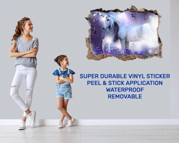 Unicorn Wall Décor - Nursery Wall Décor, Kids Room Décor, Self Adhesive Wall Sticker, Wall Décor Art, Nursery Wall Art