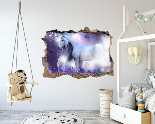 Unicorn Wall Décor - Nursery Wall Décor, Kids Room Décor, Self Adhesive Wall Sticker, Wall Décor Art, Nursery Wall Art