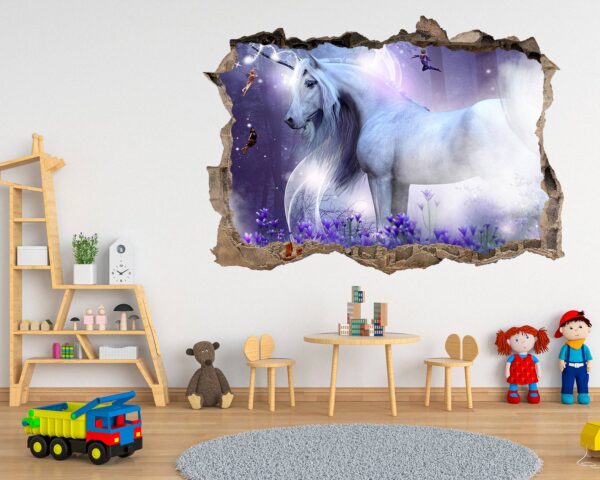 Unicorn Wall Décor - Nursery Wall Décor, Kids Room Décor, Self Adhesive Wall Sticker, Wall Décor Art, Nursery Wall Art