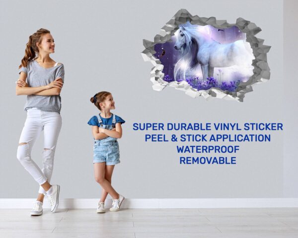 Unicorn Wall Décor - Nursery Wall Décor, Kids Room Décor, Self Adhesive Wall Sticker, Wall Décor Art, Nursery Wall Art