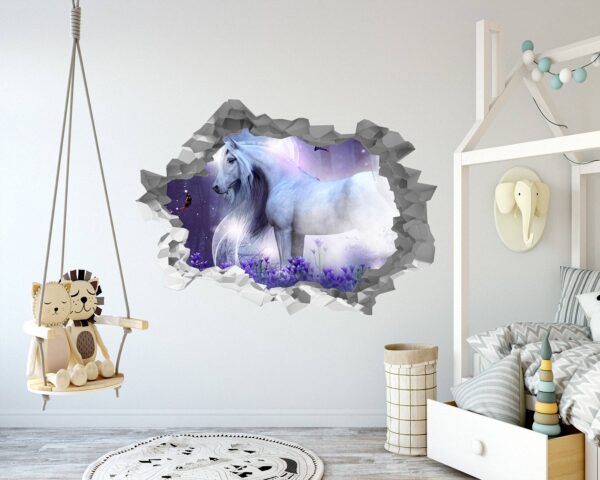 Unicorn Wall Décor - Nursery Wall Décor, Kids Room Décor, Self Adhesive Wall Sticker, Wall Décor Art, Nursery Wall Art