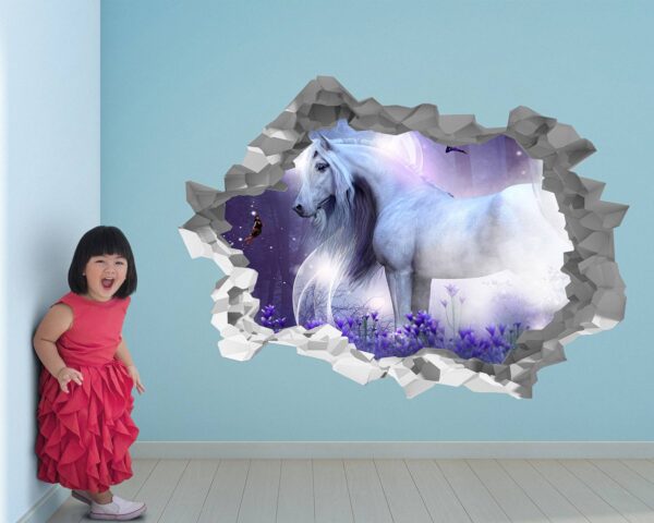 Unicorn Wall Décor - Nursery Wall Décor, Kids Room Décor, Self Adhesive Wall Sticker, Wall Décor Art, Nursery Wall Art