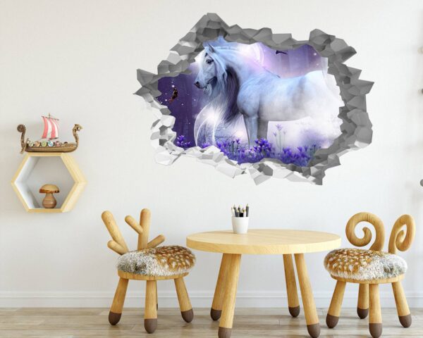 Unicorn Wall Décor - Nursery Wall Décor, Kids Room Décor, Self Adhesive Wall Sticker, Wall Décor Art, Nursery Wall Art