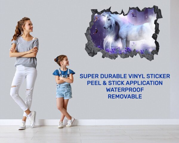 Unicorn Wall Décor - Nursery Wall Décor, Kids Room Décor, Self Adhesive Wall Sticker, Wall Décor Art, Nursery Wall Art