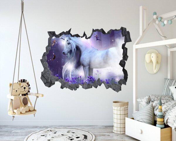 Unicorn Wall Décor - Nursery Wall Décor, Kids Room Décor, Self Adhesive Wall Sticker, Wall Décor Art, Nursery Wall Art