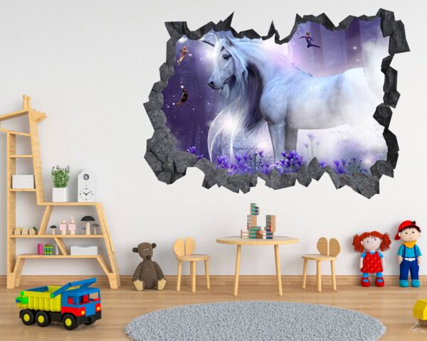 Unicorn Wall Décor - Nursery Wall Décor, Kids Room Décor, Self Adhesive Wall Sticker, Wall Décor Art, Nursery Wall Art