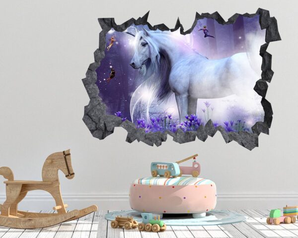 Unicorn Wall Décor - Nursery Wall Décor, Kids Room Décor, Self Adhesive Wall Sticker, Wall Décor Art, Nursery Wall Art