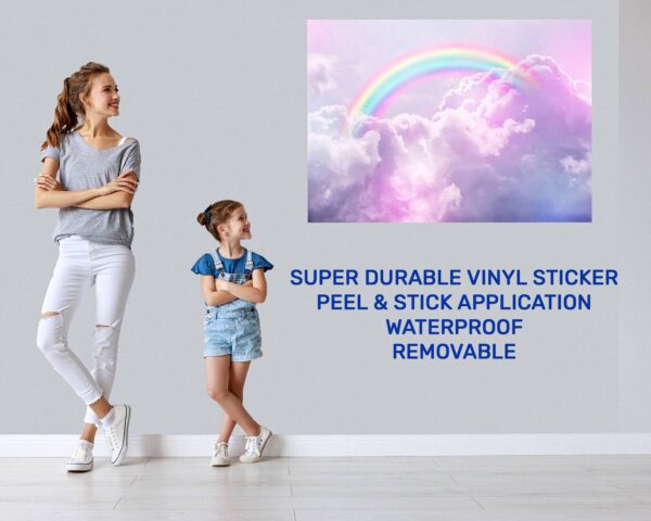 Rainbow Wall Sticker - Fantasy Wall Art, Removable Wall Sticker, Wall Vinyl Sticker, Peel and Stick Wall Decal, Wall Sticker Print, Wall Sticker for Bedroom