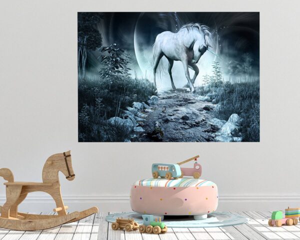 Unicorn Wall Art - Nursery Wall Décor, Kids Room Décor, Self Adhesive Wall Sticker, Wall Décor Art, Nursery Wall Art