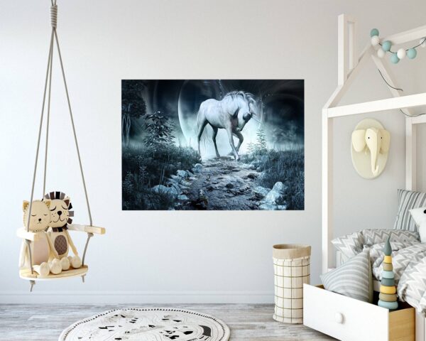 Unicorn Wall Art - Nursery Wall Décor, Kids Room Décor, Self Adhesive Wall Sticker, Wall Décor Art, Nursery Wall Art