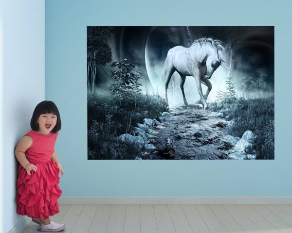 Unicorn Wall Art - Nursery Wall Décor, Kids Room Décor, Self Adhesive Wall Sticker, Wall Décor Art, Nursery Wall Art