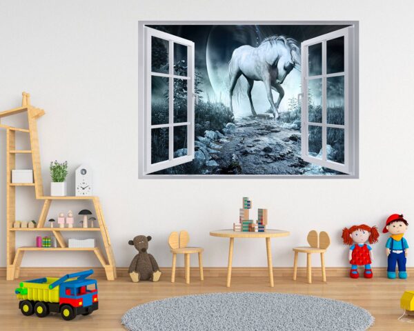 Unicorn Wall Art - Nursery Wall Décor, Kids Room Décor, Self Adhesive Wall Sticker, Wall Décor Art, Nursery Wall Art